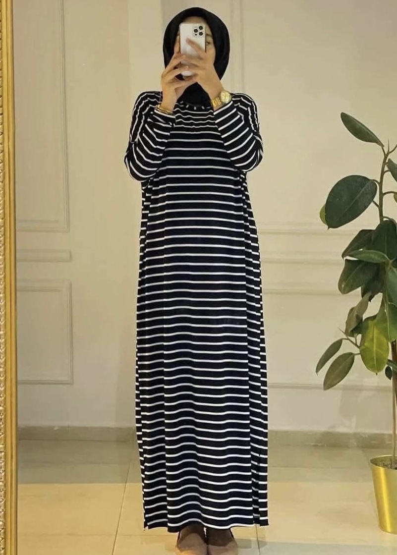 Stripped Long Dress