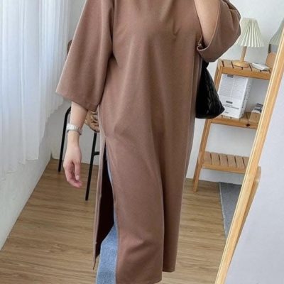 Long Drop Shoulder T Shirt