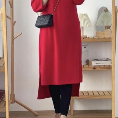 High-Low Drop Shoulder T Shirt