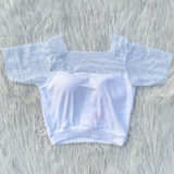 Half Sleeve Lace Padded Blouse