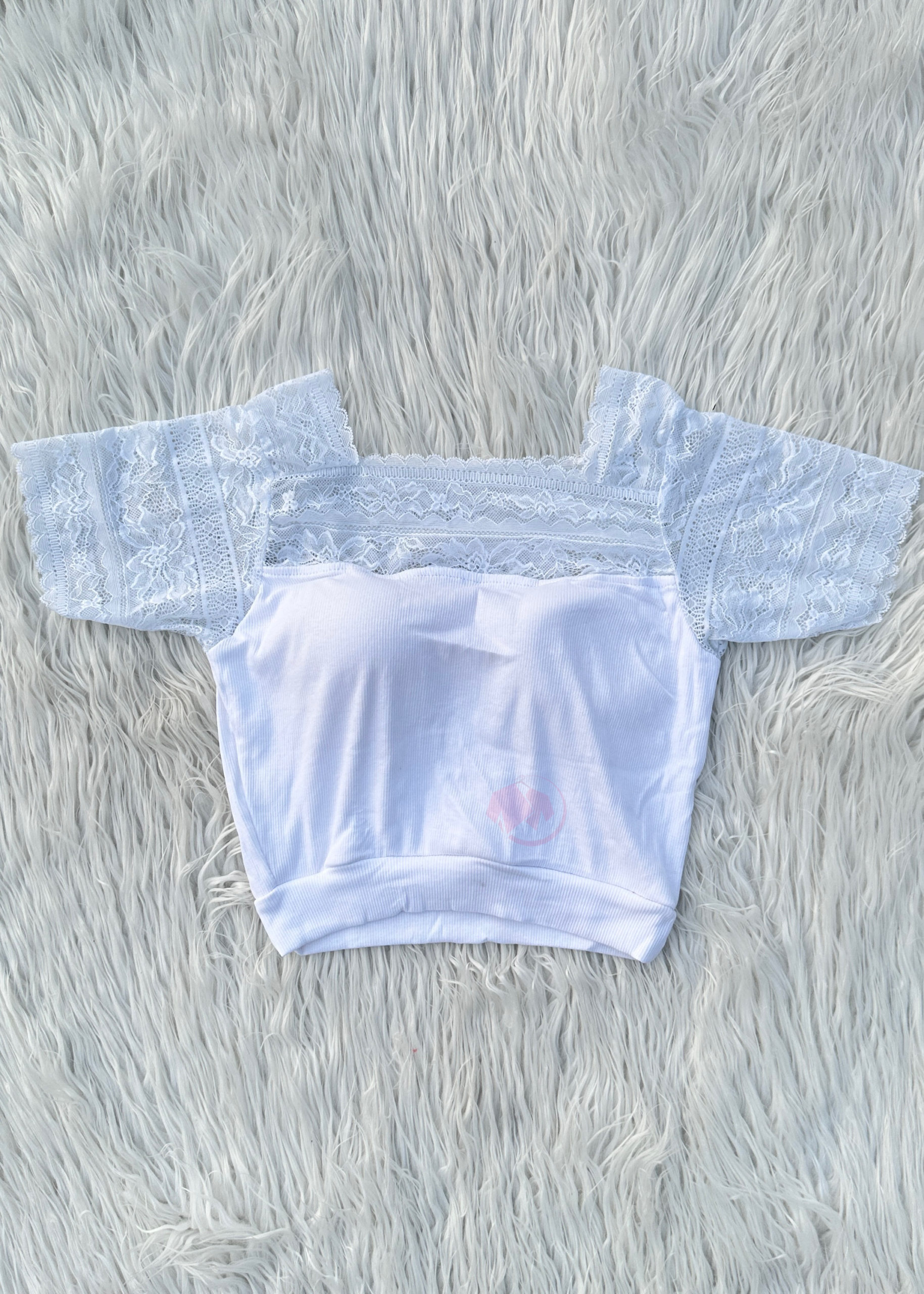 Half Sleeve Lace Padded Blouse