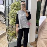 Drop Shoulder Contrast Co-ord Set