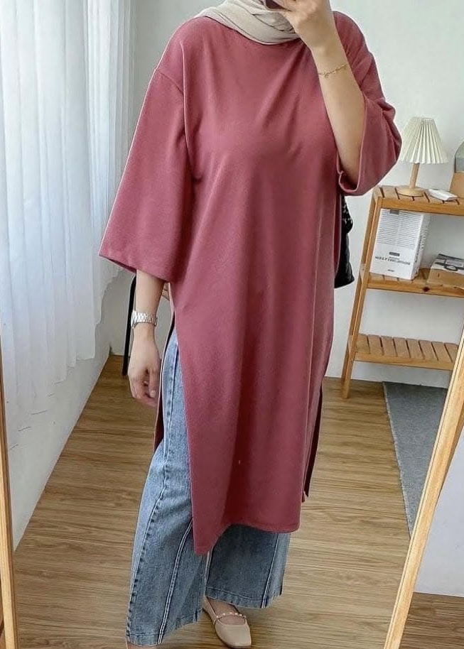 Long Drop Shoulder T Shirt - Image 5