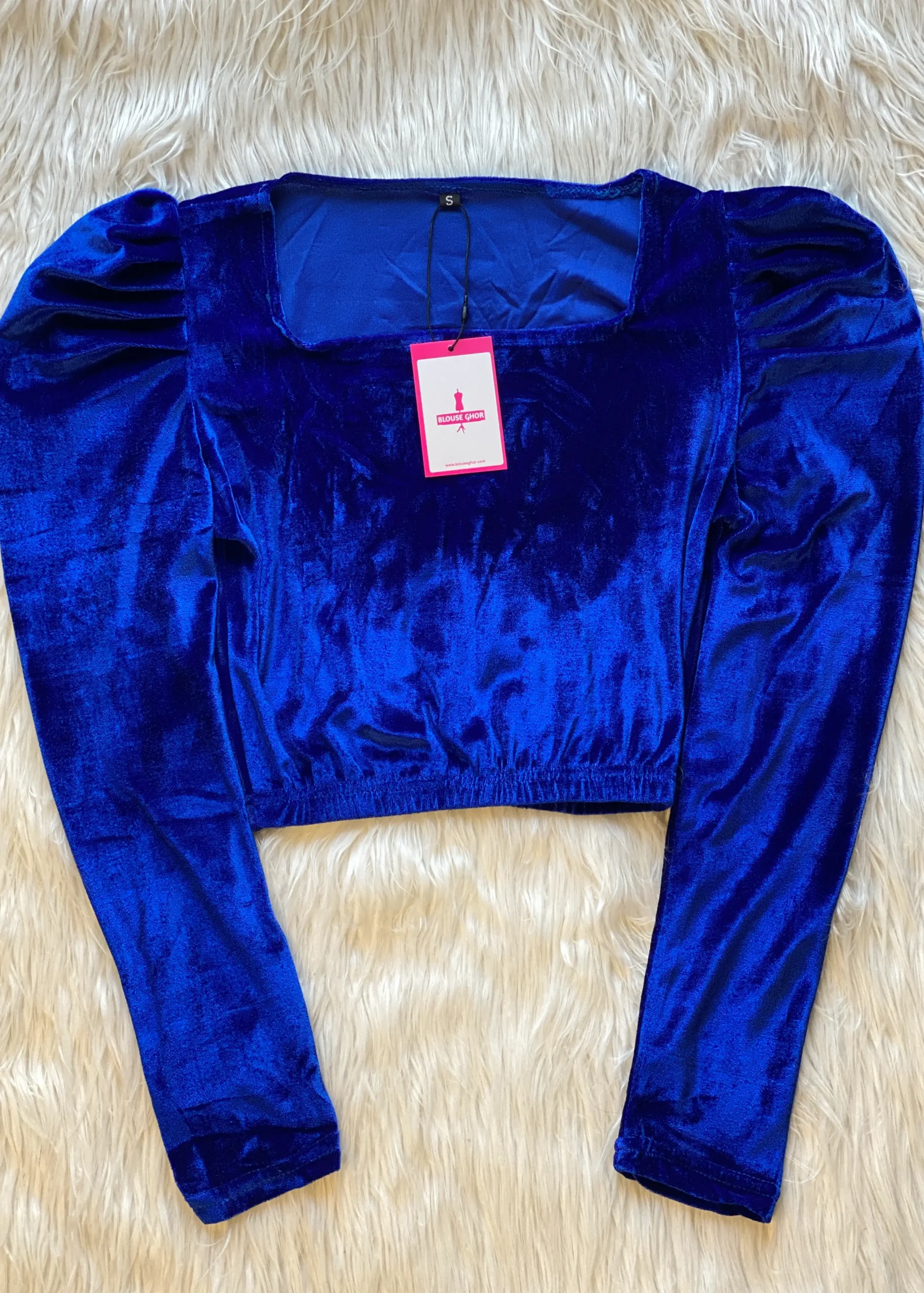 Velvet Full Sleeve Puff Blouse - Image 7